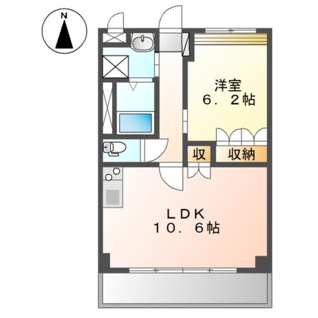 萩原天神駅 徒歩4分 1階の物件間取画像